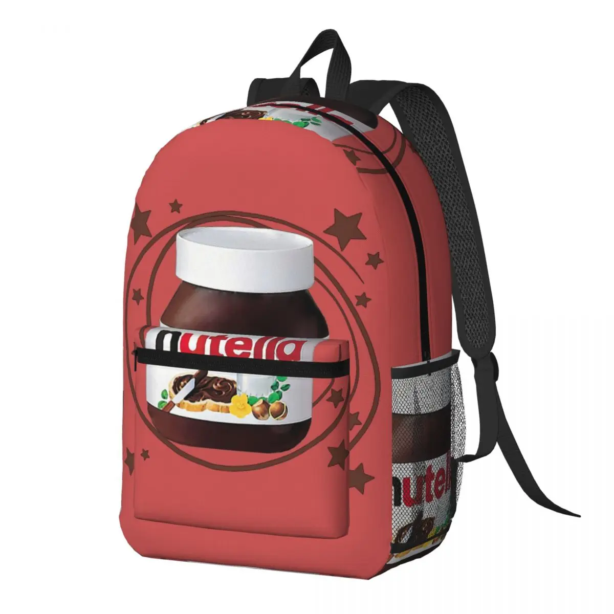 

Nutella Swirls Backpack Daypack Large Capacity Kids BookBag School Bag Shoulder Bags for Men Women