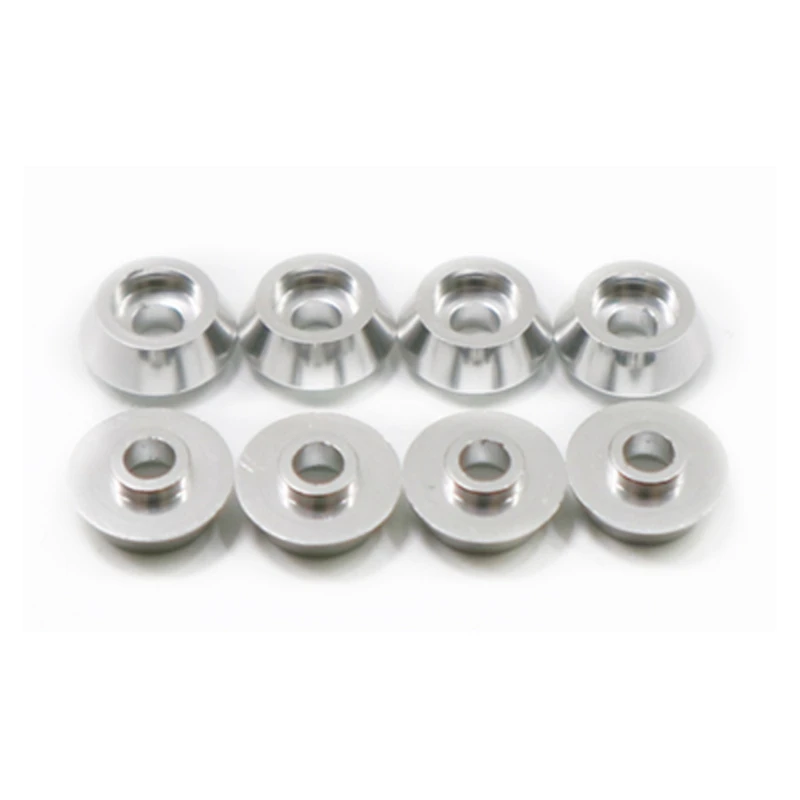 8Pcs Metal Connecting Rod Screw Gasket Shim Washer Rest for WPL C14 C24 C34 C44 MN D90 D91 D99S RC Car,Silver