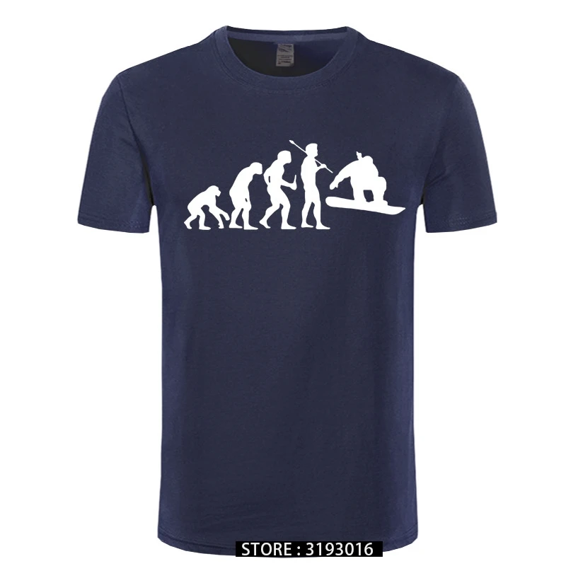 Snowboarding Evolution T-Shirt Summer New Snowboardinger T Shirt Men Short Sleeve O Neck Tshirt Unisex Hip Hop