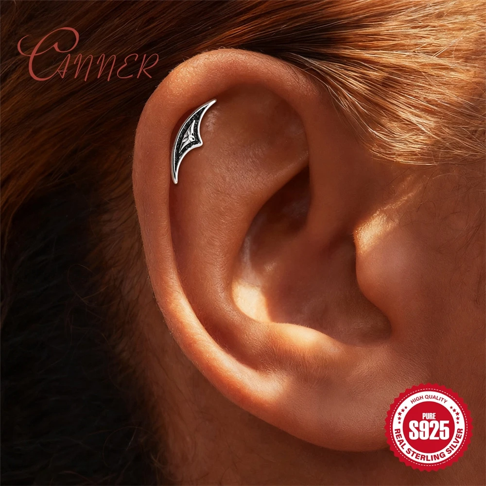 

Серьга-пирсинг CANNER из стерлингового серебра 925 пробы с геометрическим дизайном в виде парусника, скрытая витая форма, для женщин, в стиле панк, модная, для индивидуального образа
