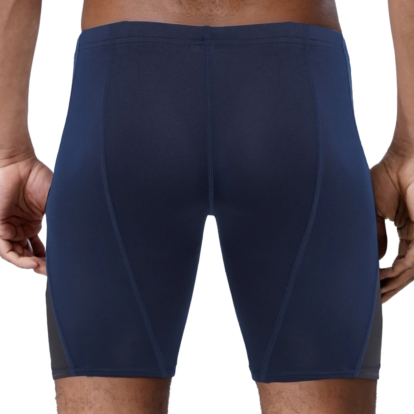الرجال نحيل التجفيف السريع الرياضة السراويل السباحة جذوع مرونة الخصر بسط تشغيل ركوب الدراجات التدريب ممارسة السراويل #2