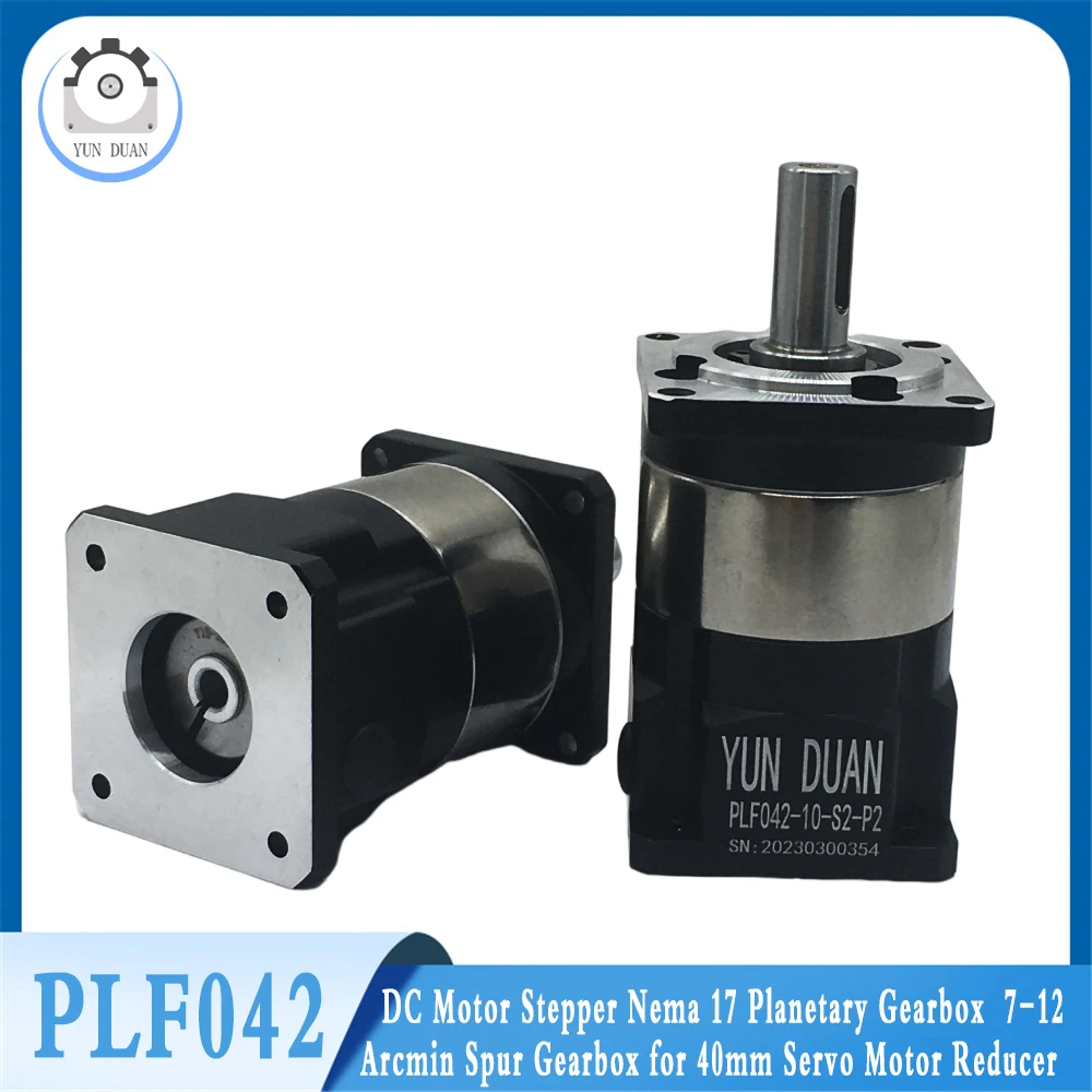 Nema 17 Planetary Gearbox 4-100:1 Reducer, 7-12 Arcmin Spur Gearbox for 40mm 50w 100w Servo Motor Reducer DC Motor Stepper