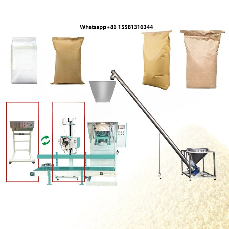 20kg 25kg CACO3 Calcium Carbonate, Graphite, Titanium Dioxide, Gypsum, Chemical Powder Packing Machine