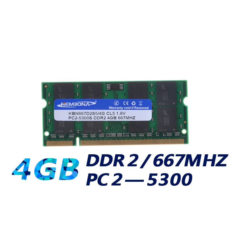 KEMBONA Pamięć RAM do laptopa Intel DDR2 RAM 1GB 2GB 4GB 800MHZ/667MHZ/533MHZ/ PC2 6400 5300 1G 2G Pamięć do notebooka 200PIN Oryginalna — zdjęcie produktu 5