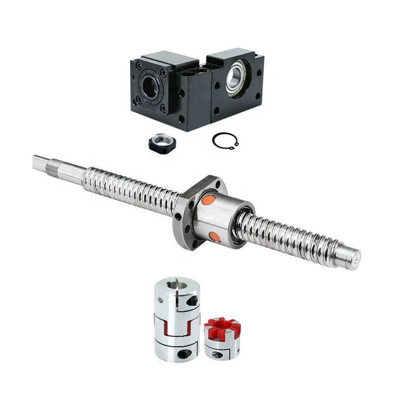 HLTNC High Precision Left Hand Thread CNC Ball Screw SFU 2005 With Flange Single Ball Nut for CNC Linear Guide Module Ball Screw