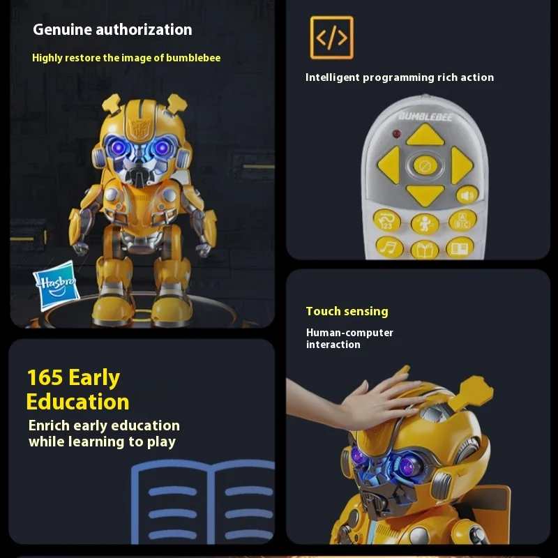 Remote Control Bumblebee Toy Transformers Robot Early Education Programming Machine Intelligent Dance Action Figure Toy Gift Pvc