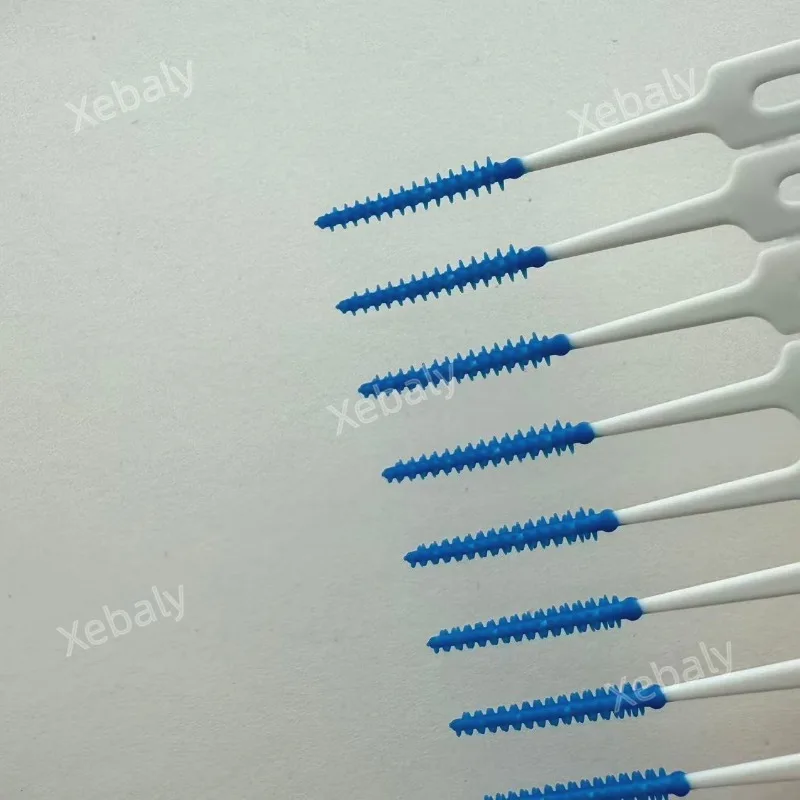 

50 коробок межзубной силиконовой щетки между зубами, силиконовые зубочистки с резьбой, щетка для зубочисток, одноразовый инструмент для чистки полости рта