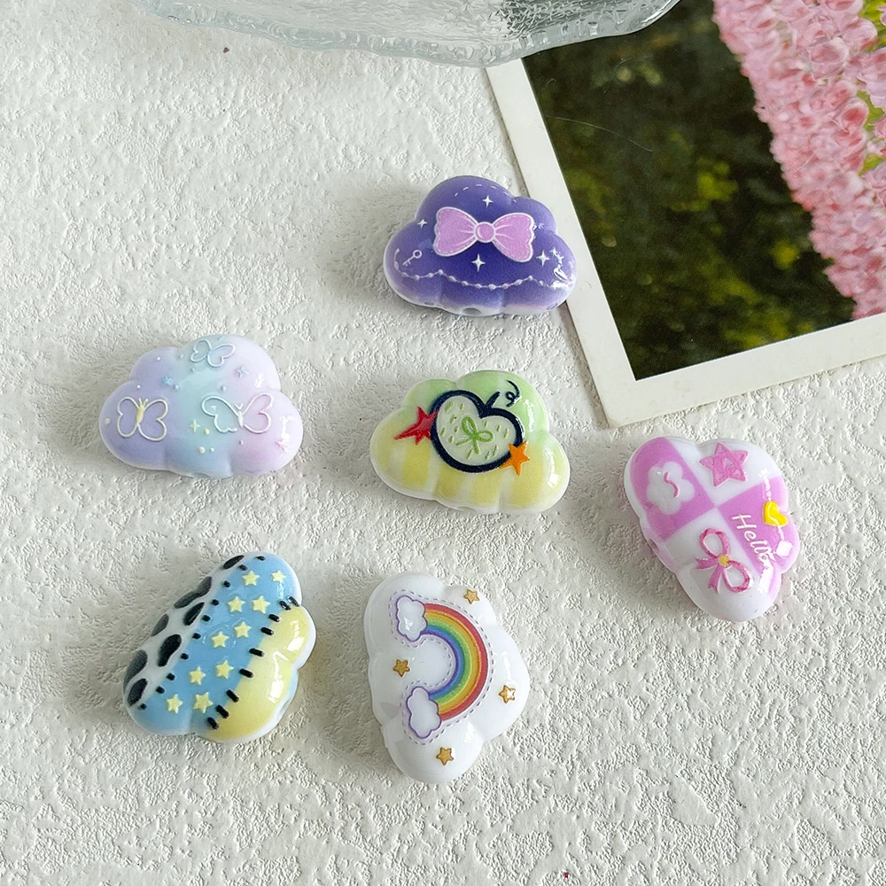 

Cordial Design 200Pcs 21*28mm Cute Cloud Modeling Beads / Handcrafted / Acrylic / DIY Jewelry Components & Findings #20408