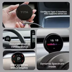 Tita For Tesla Model 3 2021-2025 Mode Y Wireless Cluster Speedometer With Wireless Charger Dashboard HUD Modify Car Accessories