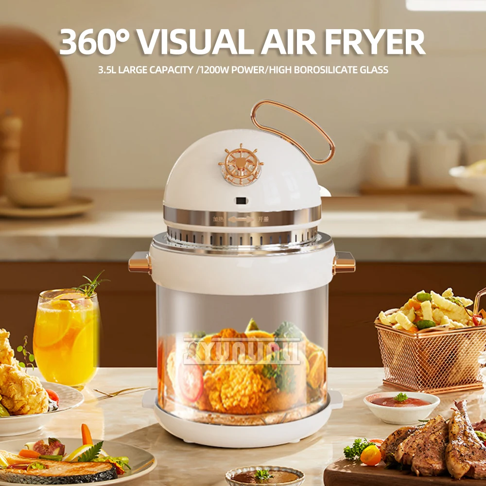 Household  Portable Visual Air Fryer Multi-functional Intelligent Electric Fryer Kitchen Appliance