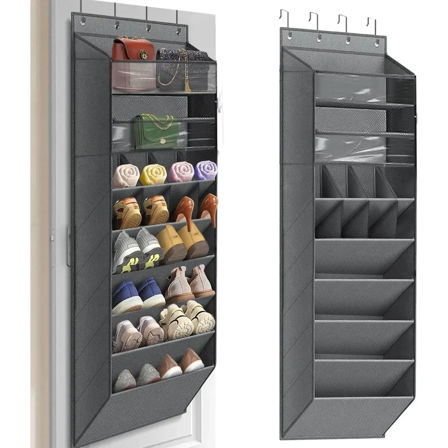 

Over the Door Organizer 8 Shelves Hanging Storage Closet Door Organizer 6 Large Deep Pockets 8 Small Pockets Narrow Shoe Rack f