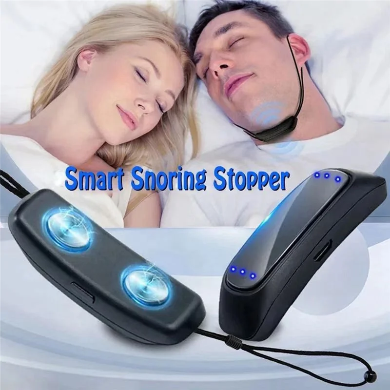 A19I-Smart Anti Snoring Device EMS Pulse Stop Snore Household Anti-Snoring Device Portable Comfortable Sleep Well Stop Snore Hea