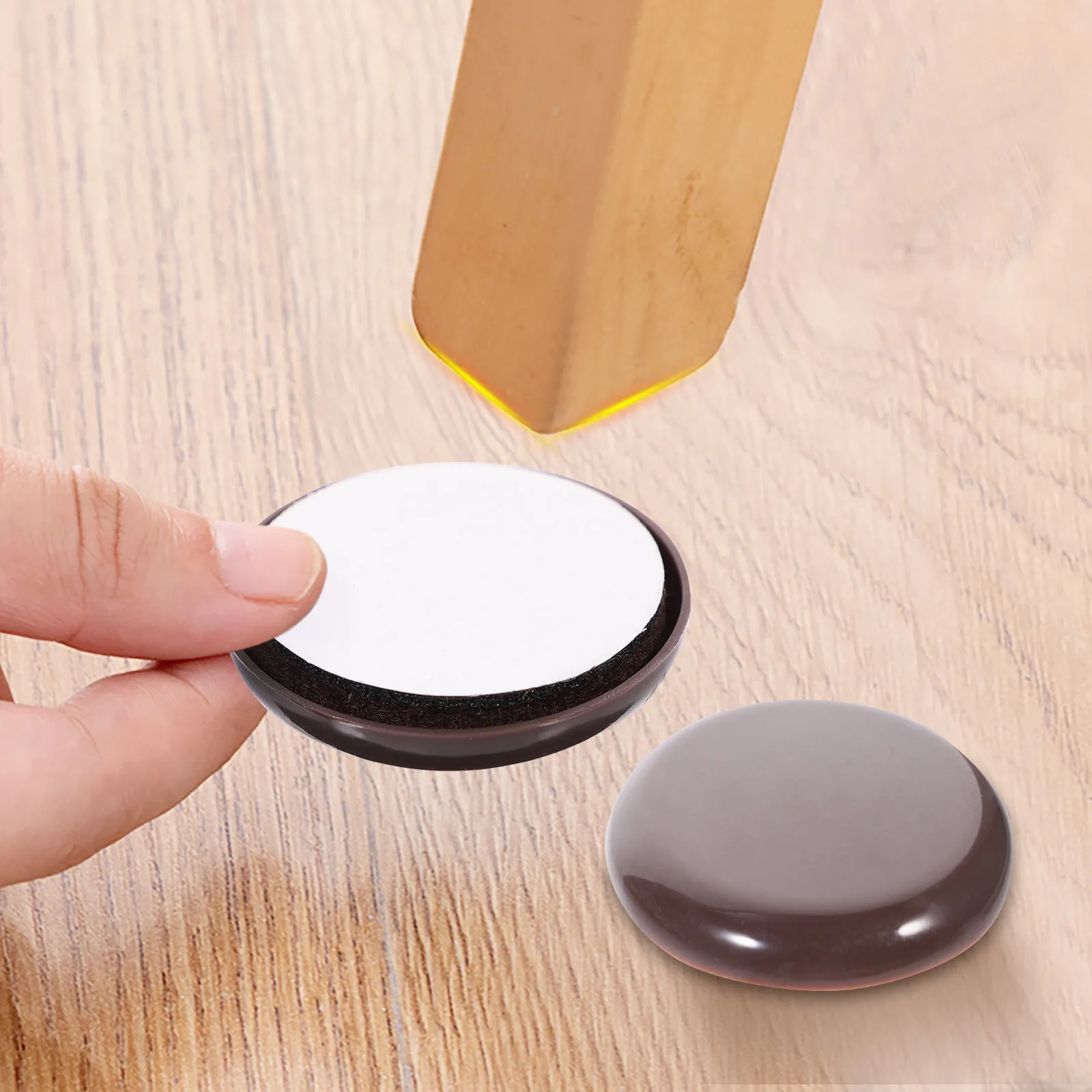 

20Pcs Silent Furniture Pads Premium Plastic Chair Foot Pads Self-Adhesive Furniture Sliders Floor Protector Chair Leg Caps