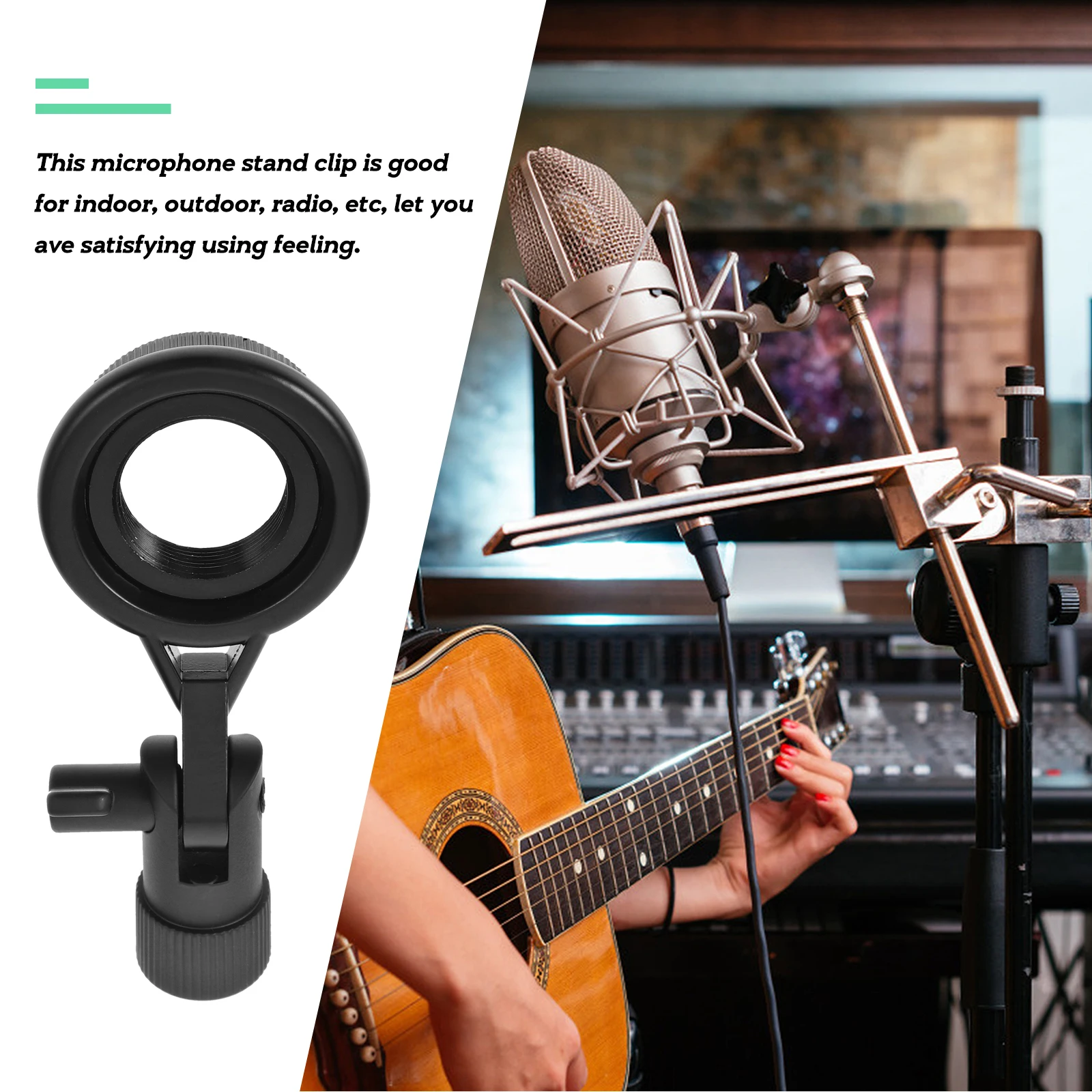 Metal Mic Clip Microphone Shock Mount Bracket Holder Simple Mic Stand Accessories Use Flexible Angle Adjustment Suitable