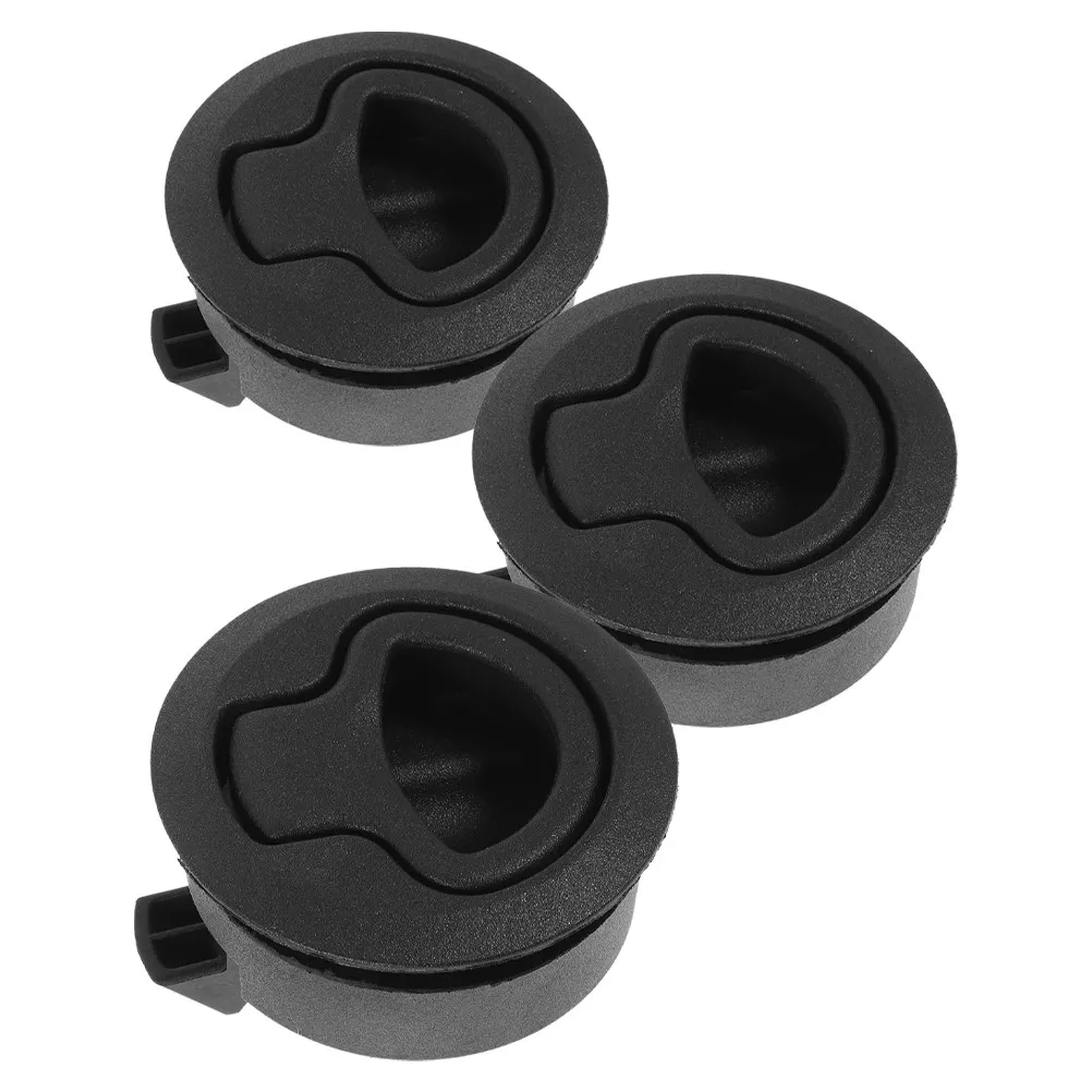 3Pcs Rv Cabinet Lock Flush Pull Round Head Latch Secure Closure Heavy Duty Marine Boat Deck Hatch Hardware Boat Cabinet Latch