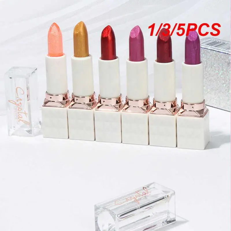 

1/3/5PCS Dragon Fruit Color Lipstick Full Lip Gloss Lip Makeup Long Lasting Lipstick Full-bodied Red Lipstick