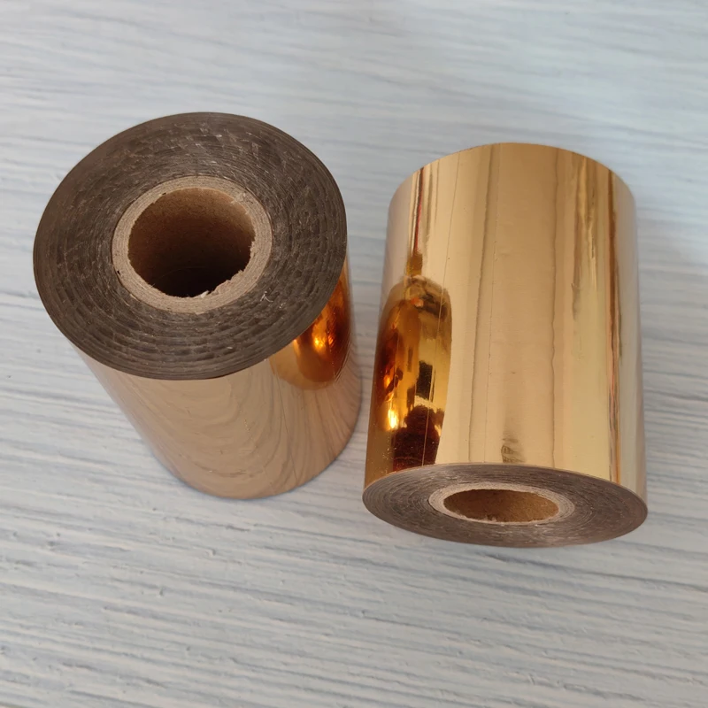 8 cm Jasno-złota folia tłoczona na gorąco Papier do tłoczenia na gorąco Złota skórzana tkanina Pudełko DIY Dekoracja 120 metrów / rolka — zdjęcie produktu 3