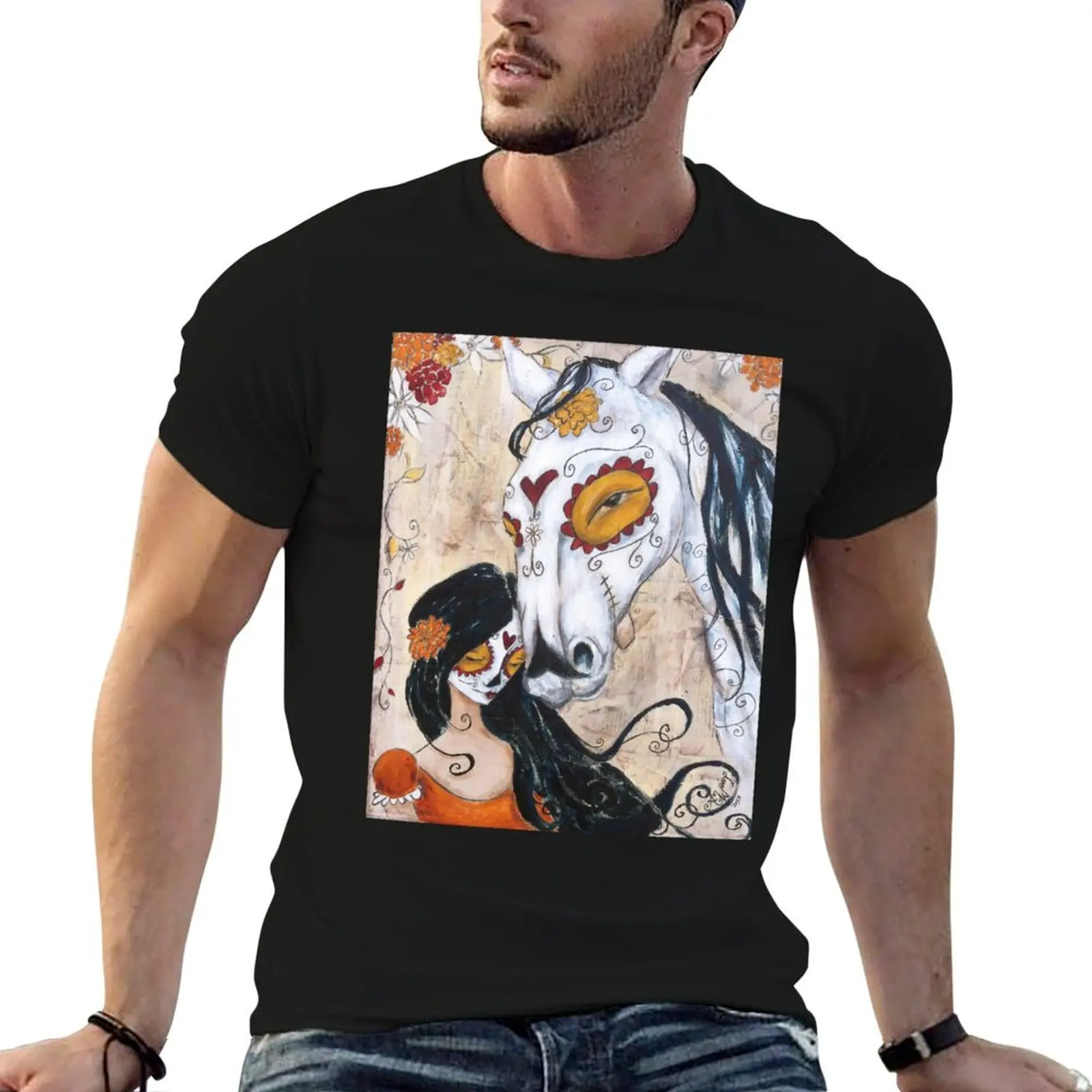 

en el valle de sombre de muerte T-Shirt men t shirt cotton 100% man t shirt luxury T-Shirt