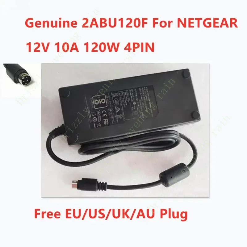 Genuine 2abu120f 12V 10A 120W 4pin 332-10934-01 AC adapter for NETGEAR power supply charger