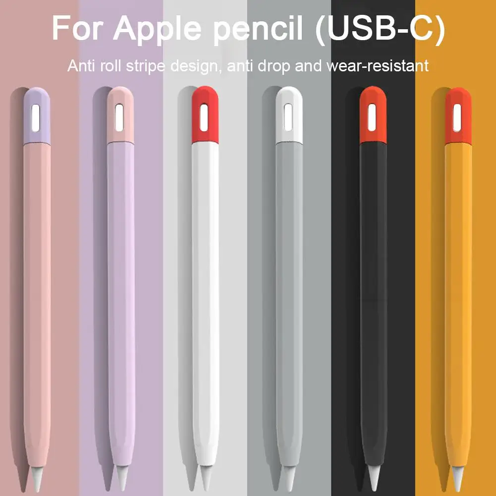 For apple pencil 3 USB touch capacitive pen color contrast pen case silicone 3rd generation protective case