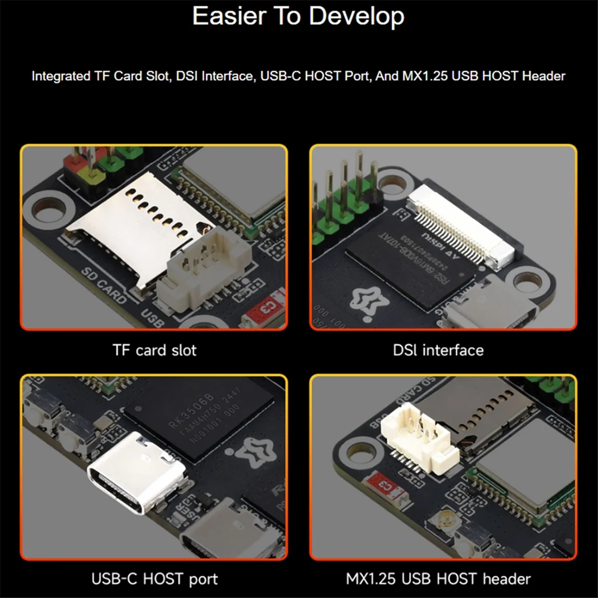 Scheda di sviluppo Mini Linux Zero W basata su chip RK3506B, integrata con braccio triplo-core -A7