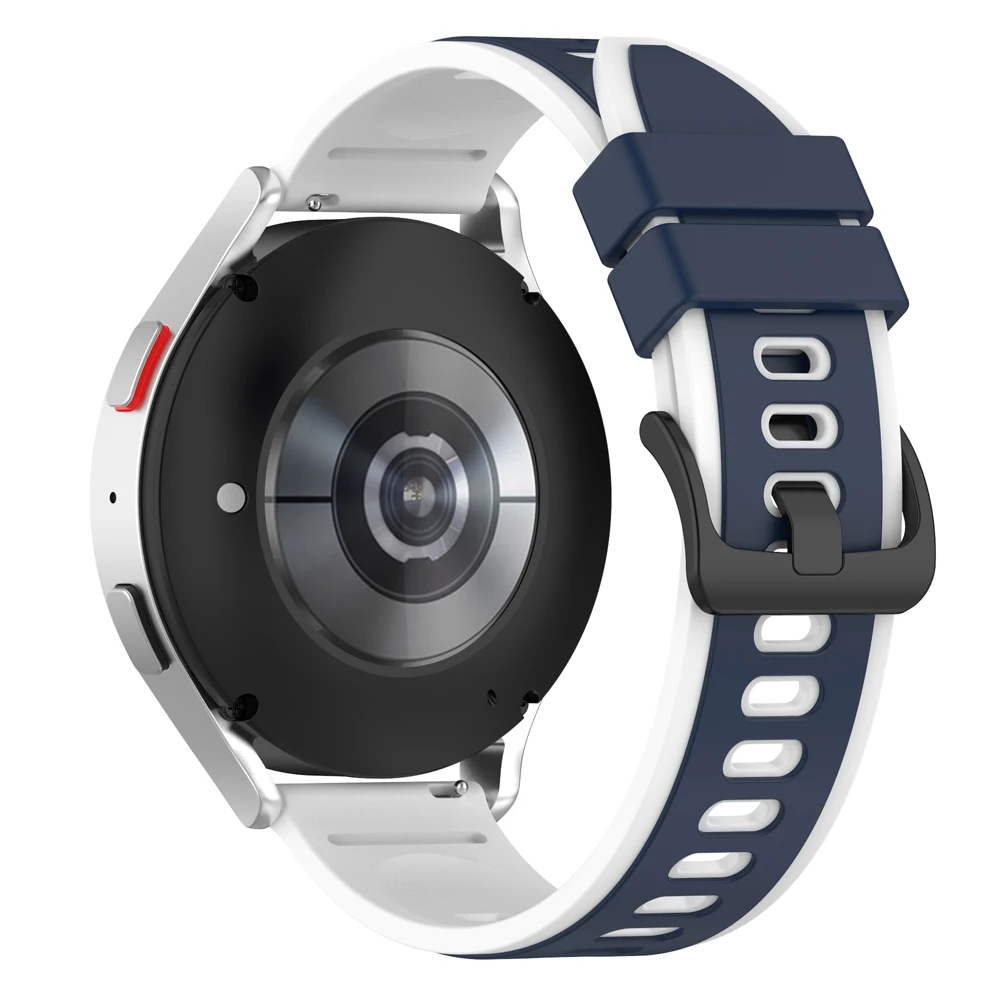 Pulseira de silicone esportiva para Samsung Galaxy Watch, substituição ativa de 2 bandas, pulseiras de pulso, faixas macias, 5, 4, 40mm, 44mm, 20mm, 22mm