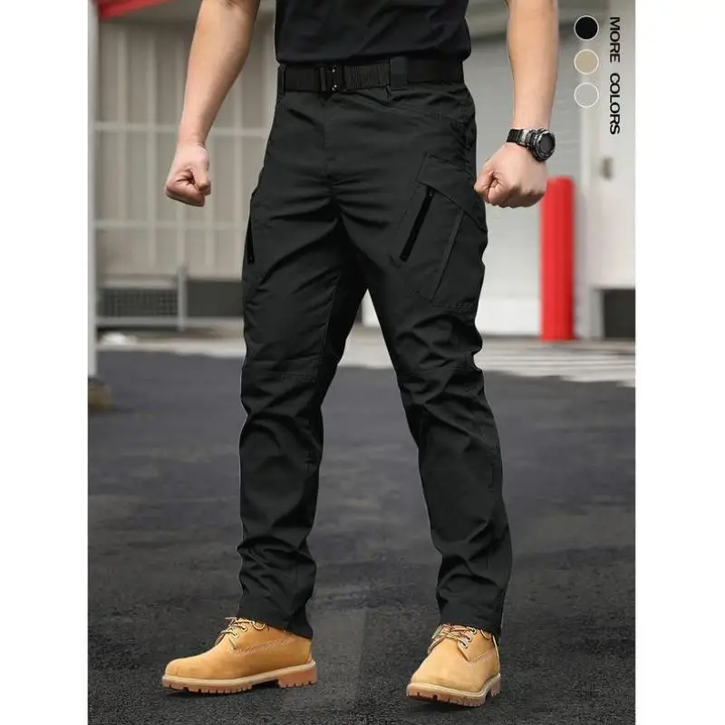 

Мужские повседневные брюки, тактические брюки Harn, прямые брюки, зимняя коллекция, из материала ПВХ, нейтрального кроя