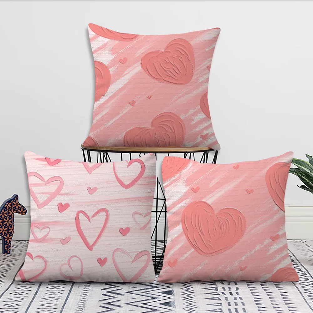 

Swoosh Decoration Room Home Love Sofa living Valentine Office Car Pink Nordic Simplicity Pillow Cover