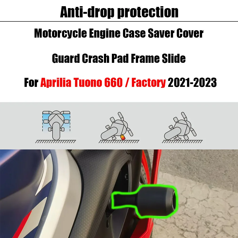 Motorcycle accessories For Aprilia TUONO 660 Factoary motorcycle frame sliderimpact protec Fall protection