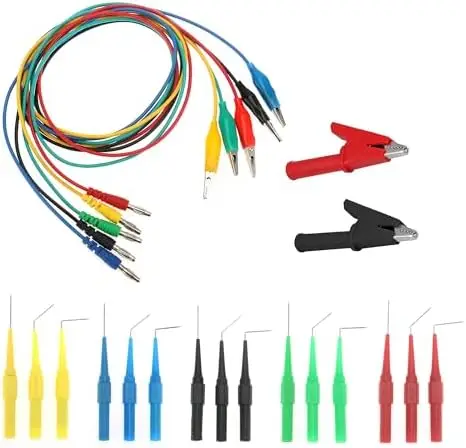 

Набор для диагностики автомобильной электрики DIANN, 22 предмета: 15-контактные зонды, 5 цветов, зажимы типа «крокодил»