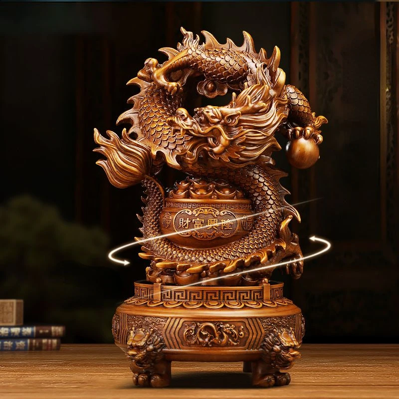 

Prosperous Wealth Attract Dragon Decoration Treasure Pot Living Room Office Wine Cabinet Decoration Shop Opening Gift