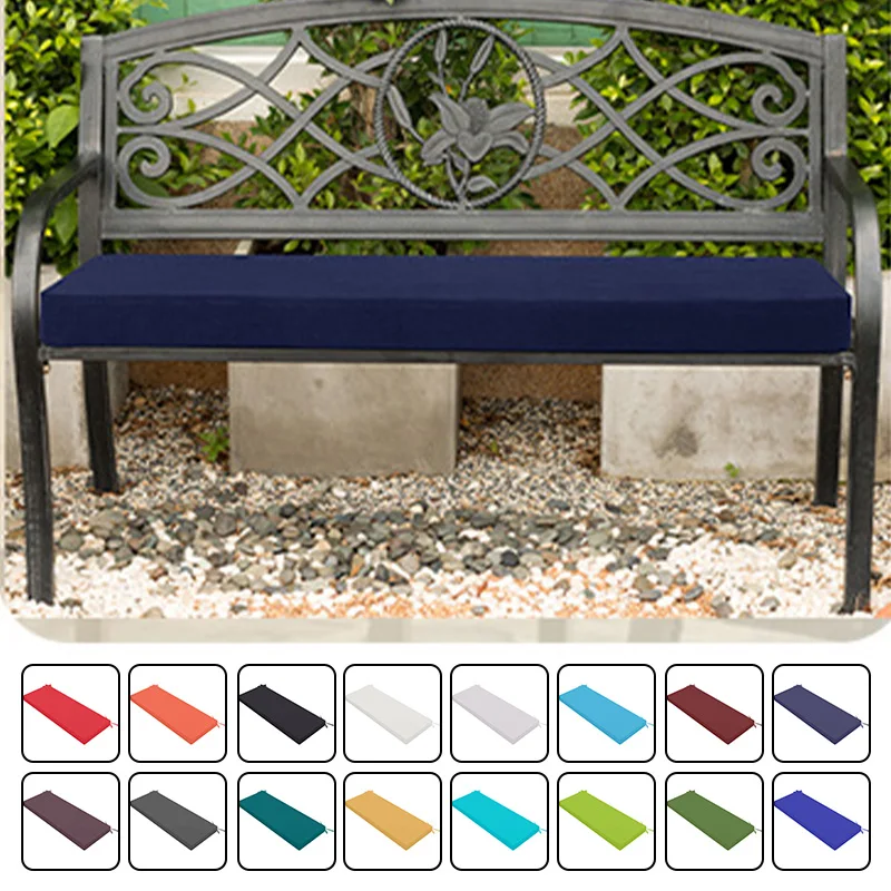 Outdoor Waterproof Bench Cushion Wooden Chair Cushion High Density Sofa Cushion Balcony Garden Chair Cushions Swing Decor
