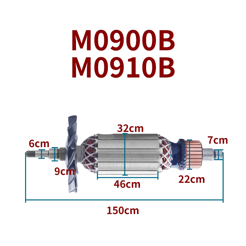 

AC220-240V armature for Makita M0900B M0910B angle grinder rotor anchor motor electric tool parts replacement