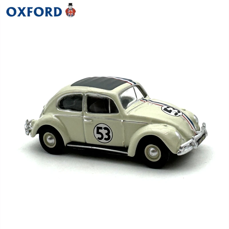 1: 76 Mini Volkswagen Classic Retro Beetle Racing 53 Car Simulation Model Collection Alloy Car Ornament Portable Outdoor Toy