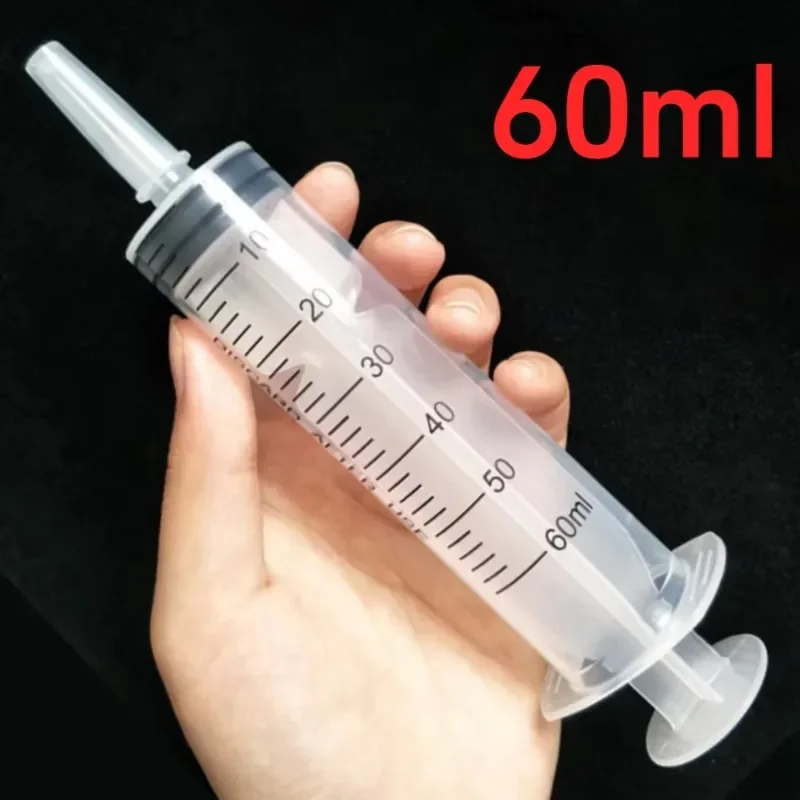 60ml Pet Runner FeederHand Push Plastic Syringe RinserMulti-Function RinserFor pet feeding liquid separation and ink refilling