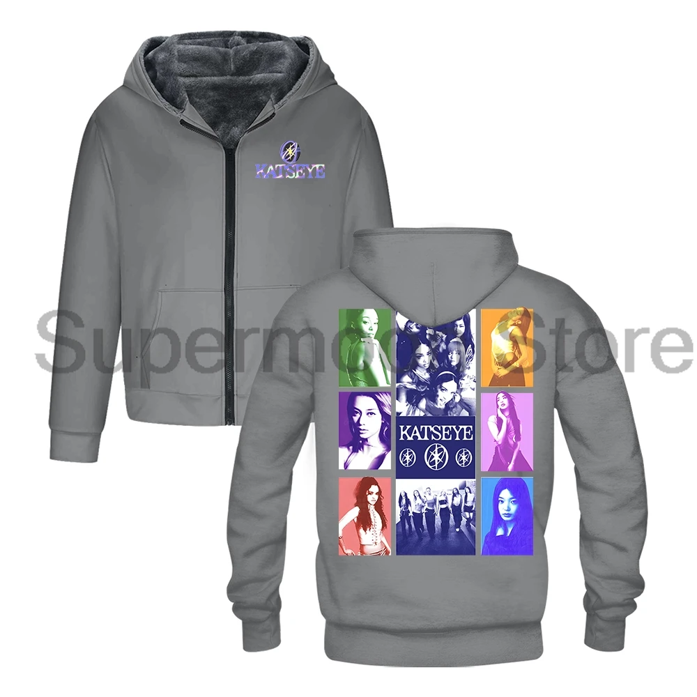 

Kpop Katseye Merch толстовка на молнии 2025 красивый Chaos Tour уличная одежда с длинными рукавами для мужчин и женщин куртка парки зимнее пальто