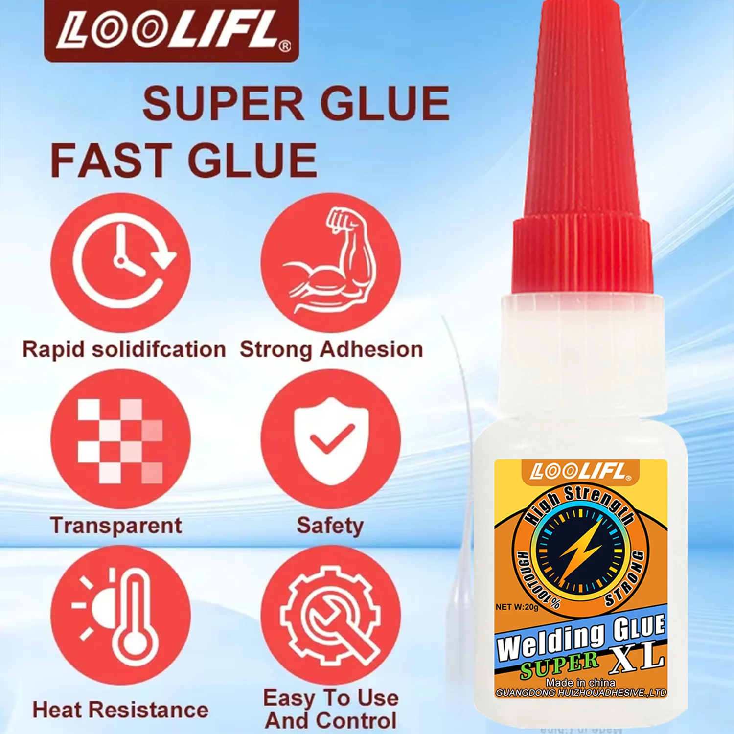7PCS Super glue Strong Adhesive 20g Cyanoacrylate Adhesive for Hard Plastics,Crafts,Ceramics,Leather,Metal,Strong Bonding DIY view 4