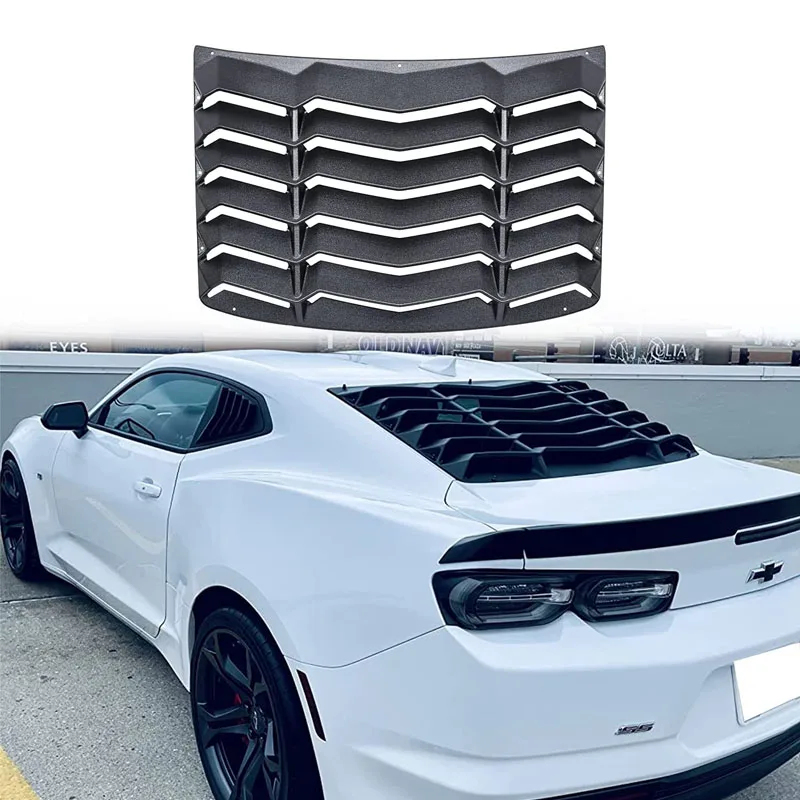 

Rear Window Louver for Chevrolet Chevy Camaro 2016 - 2022 , ABS Matte Black Windshield Sun Shade Cover in GT Lambo Style