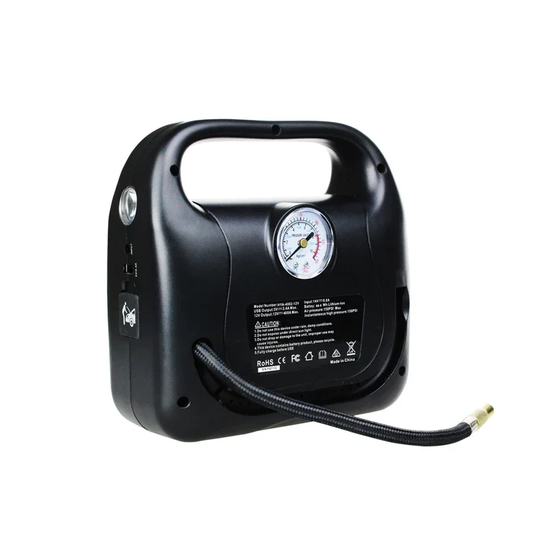 Air Compressor with Mini Portable Emergency Battery Car Charger and Jumper Starter Battery Power Bank