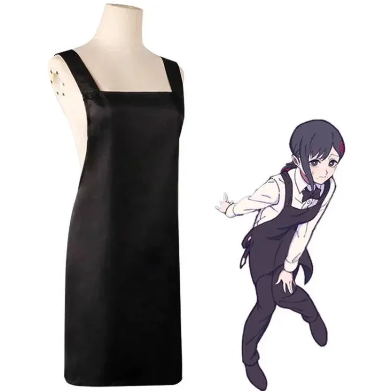 Kobeni Higashiyama Cosplay Costume Anime Chainsaw Man Season 2 Black Wig Hairpins Waiter Waitress Uniform Devil Hunter Ou YTc;3.