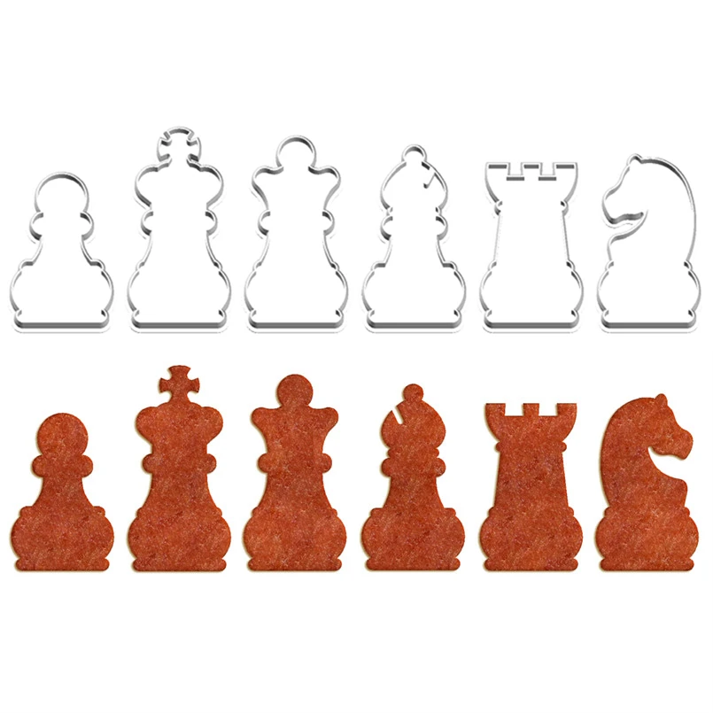 Moules en plastique pour échecs internationaux, pions, rois, reines, éviers, tourneurs, cavaliers, emporte-pièces, outils de décoration de gâteaux au chocolat