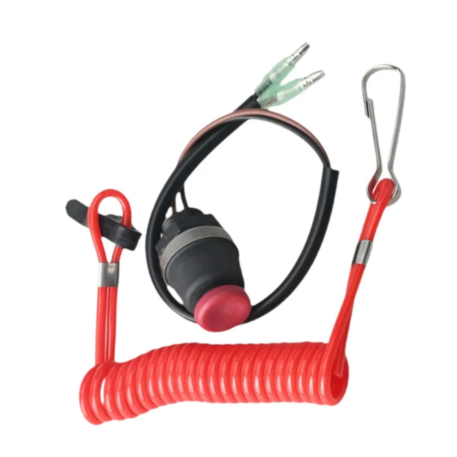 

Safe Stop Switch with Lanyard High Reliability Easy to Install Safe Shutoff Switch Key for Marine 398-06830-0 Fittings