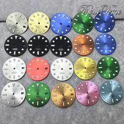 28.5mm NH35 NH36 Dial Watch Silver Gold Black Blue Grey Date Window Luminous  Dial Fit NH35 /NH36/4R/7S Automatic Movement