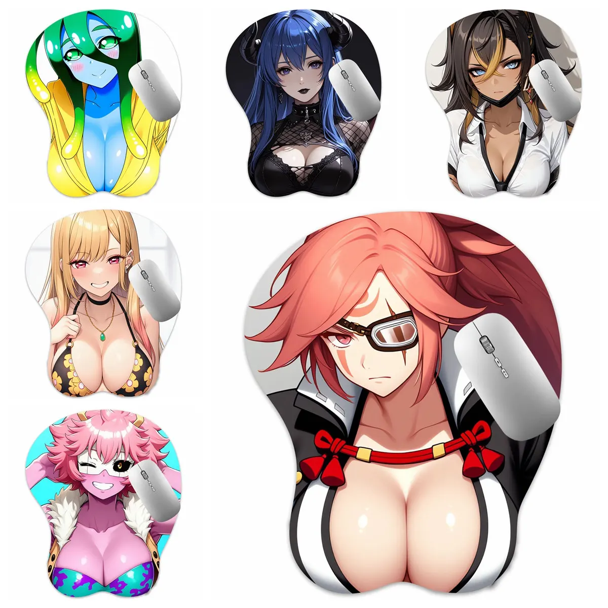 

3D Mouse Pad ( Ashido, Kitagawa, Suu,Dehya,Caeda,Baiken ) Oppai Mousepad Anime Manga Boobpad Breast Gaming Wrist Rest Mouse Mat