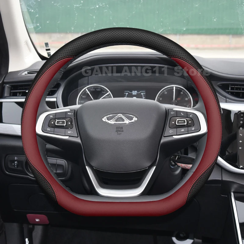 الجلود غطاء عجلة توجيه سيارة لشيري أريزو 8 2022-2026 رقيقة جدا عجلة القيادة السيارات شيري أريزو 8 اكسسوارات 2025