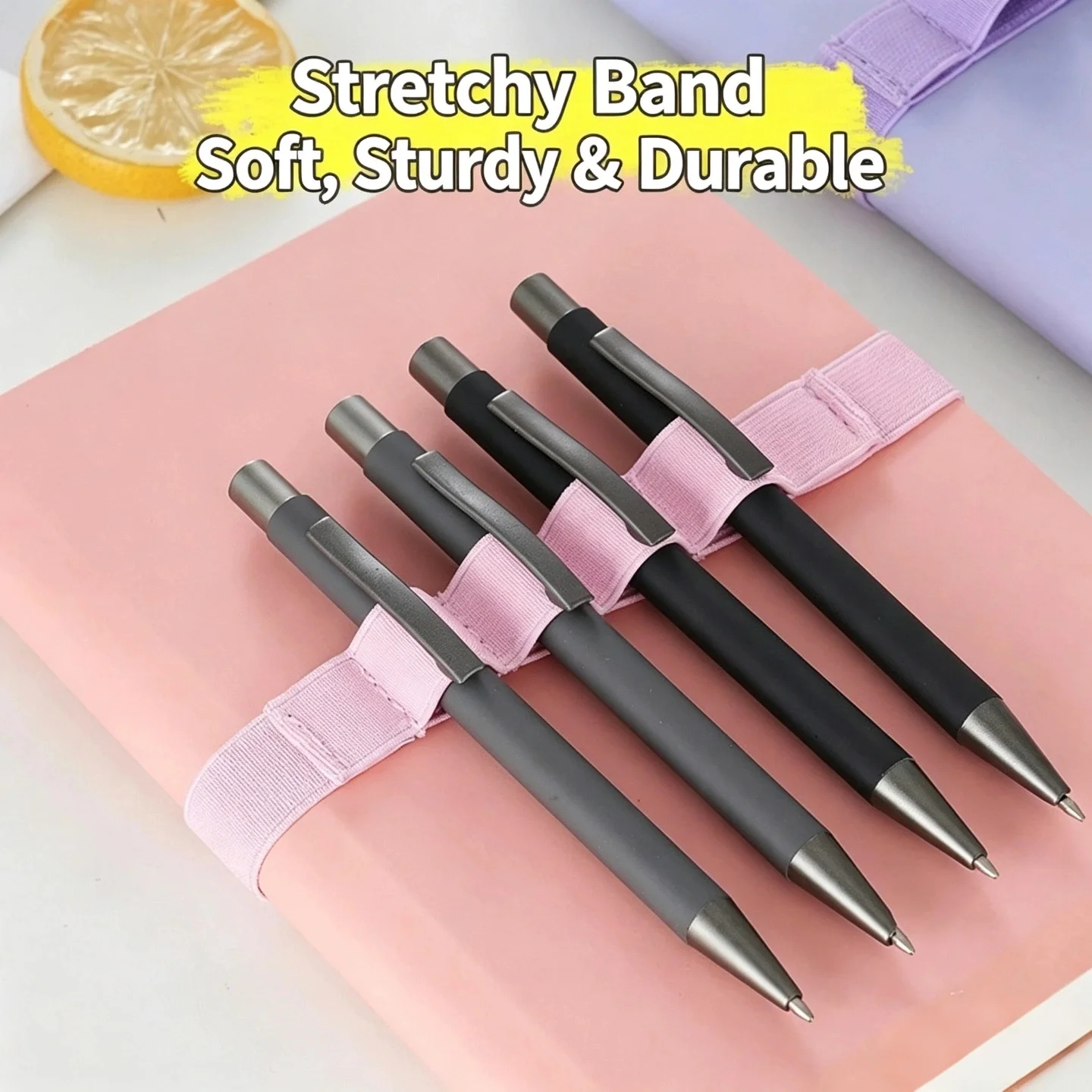 Elastic Pen Loop for Notebooks, High-Elasticity Pen Loop for Books & Notebooks - Multi-Functional Strap Pen Holder & Bookmark