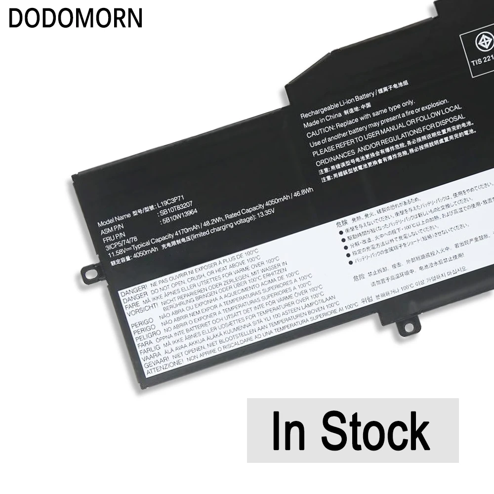 Imagem -06 - Dodomorn-bateria Portátil para Lenovo Thinkpad x1 Nano Gen 1stnano20un002ugenano20un002ugenano Gen 1-20un L19c3p71 L19m3p72