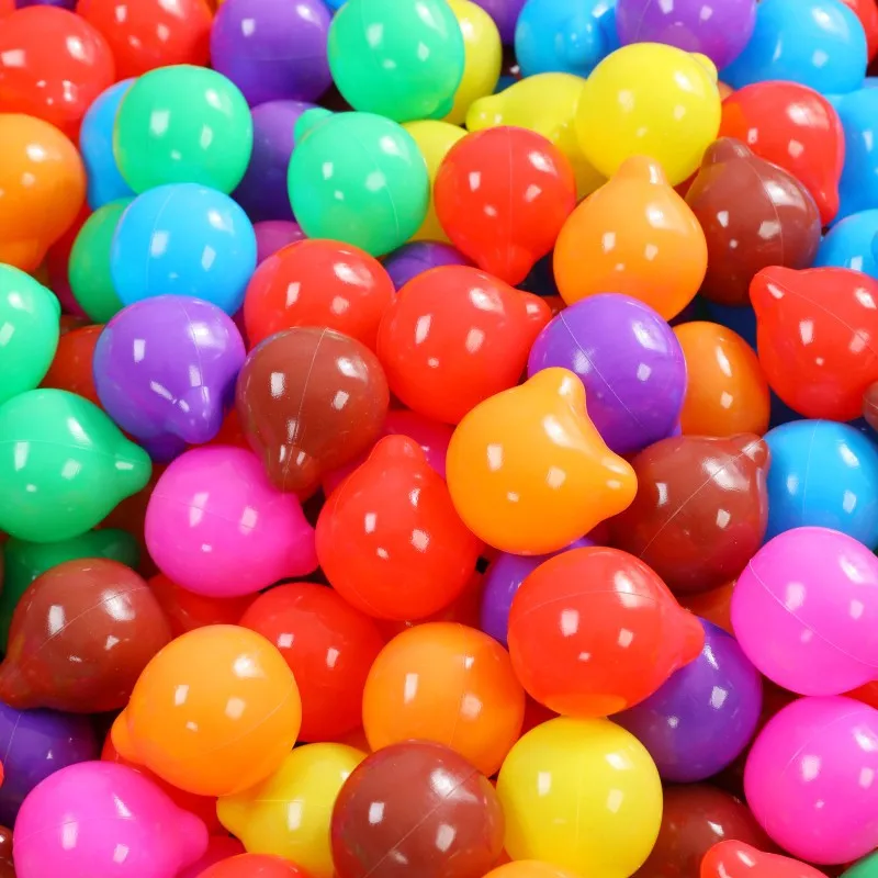 Balles de Fosse à Balles en Plastique Souple Colorées pour Enfants, 50 Pcs Balles de Jeu Sans BPA Anti-Écrasement avec Sac en Maille pour Tout-Petits Jouets d'Été