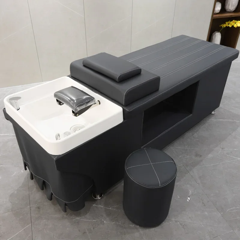 Barber Shop Luxury Shampoo Chairs Nordic Haircutting Shower Makeup Shampoo Bed Comfort Salon Furniture Silla Peluqueria FYSC