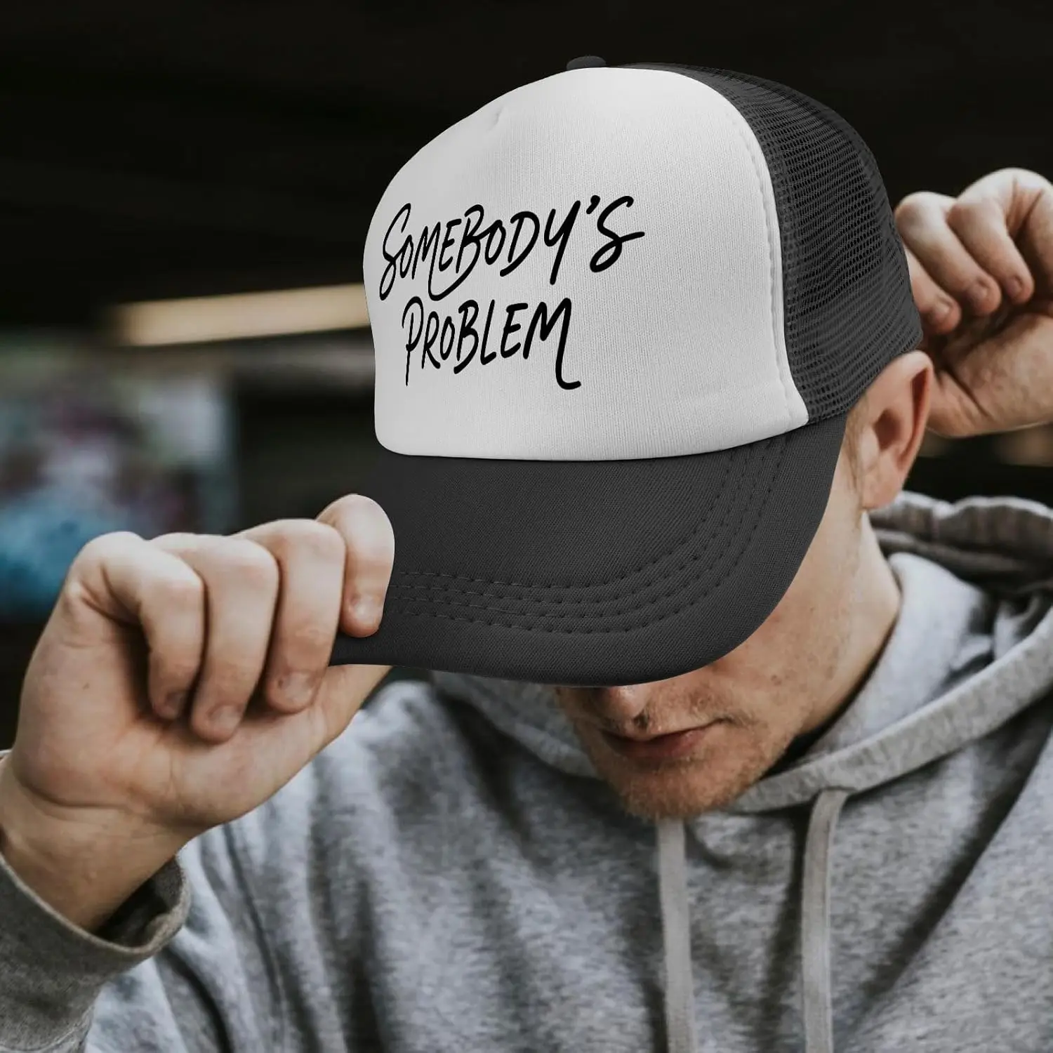 قبعات سائقي الشاحنات بمشكلة شخص ما، قبعة Garde للابن